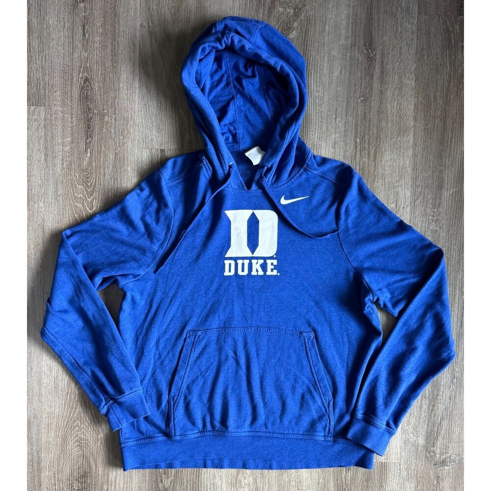 Nike Duke Blue Devils Hoodie Men's Large Blue NCAA Pullover Sweatshirt Swoosh